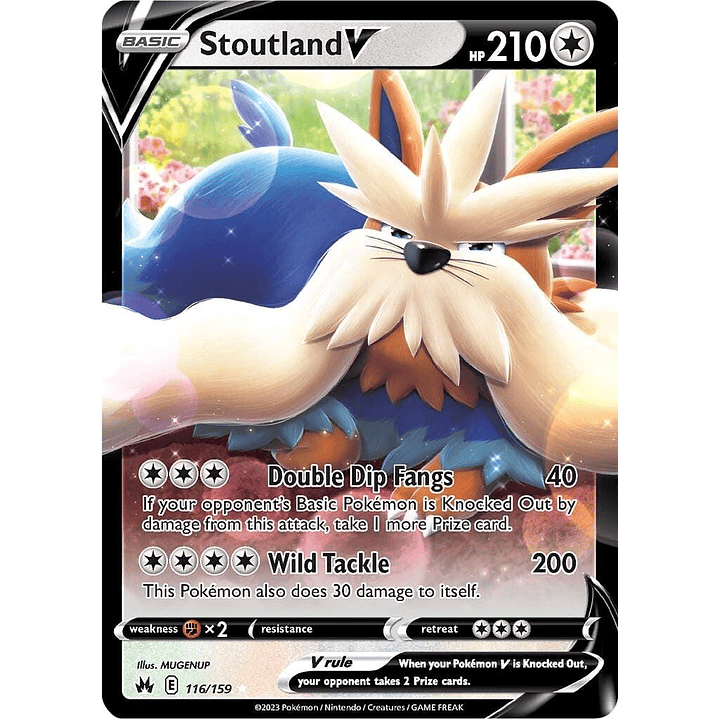 Stoutland V #116/159 Pokémon Crown Zenith 1