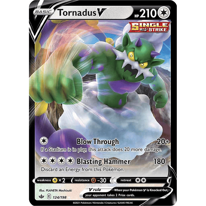 Tornadus V #124/198 Pokémon Chilling Reign  1
