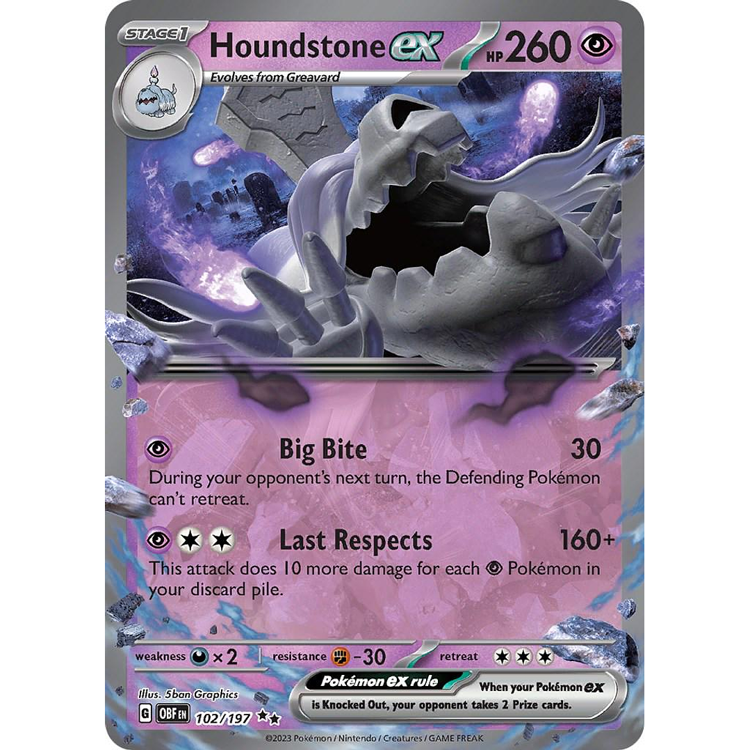 Houndstone ex #102/197 Pokémon Obsidian Flames 1