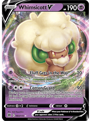 Whimsicott V #64/172 Pokémon Brilliant Stars