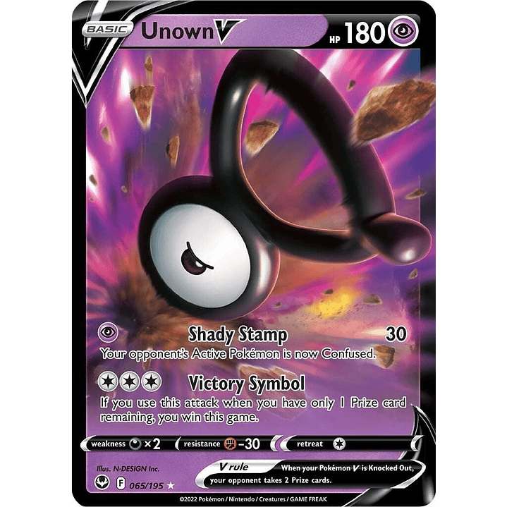 Unown V #65/195 Pokémon Silver Tempest 1