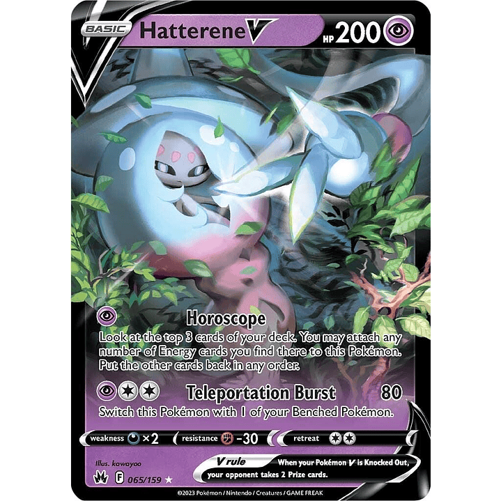 Hatterene V #65/159 Pokémon Crown Zenith 1