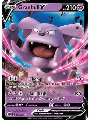Granbull V #57/172 Pokémon Brilliant Stars