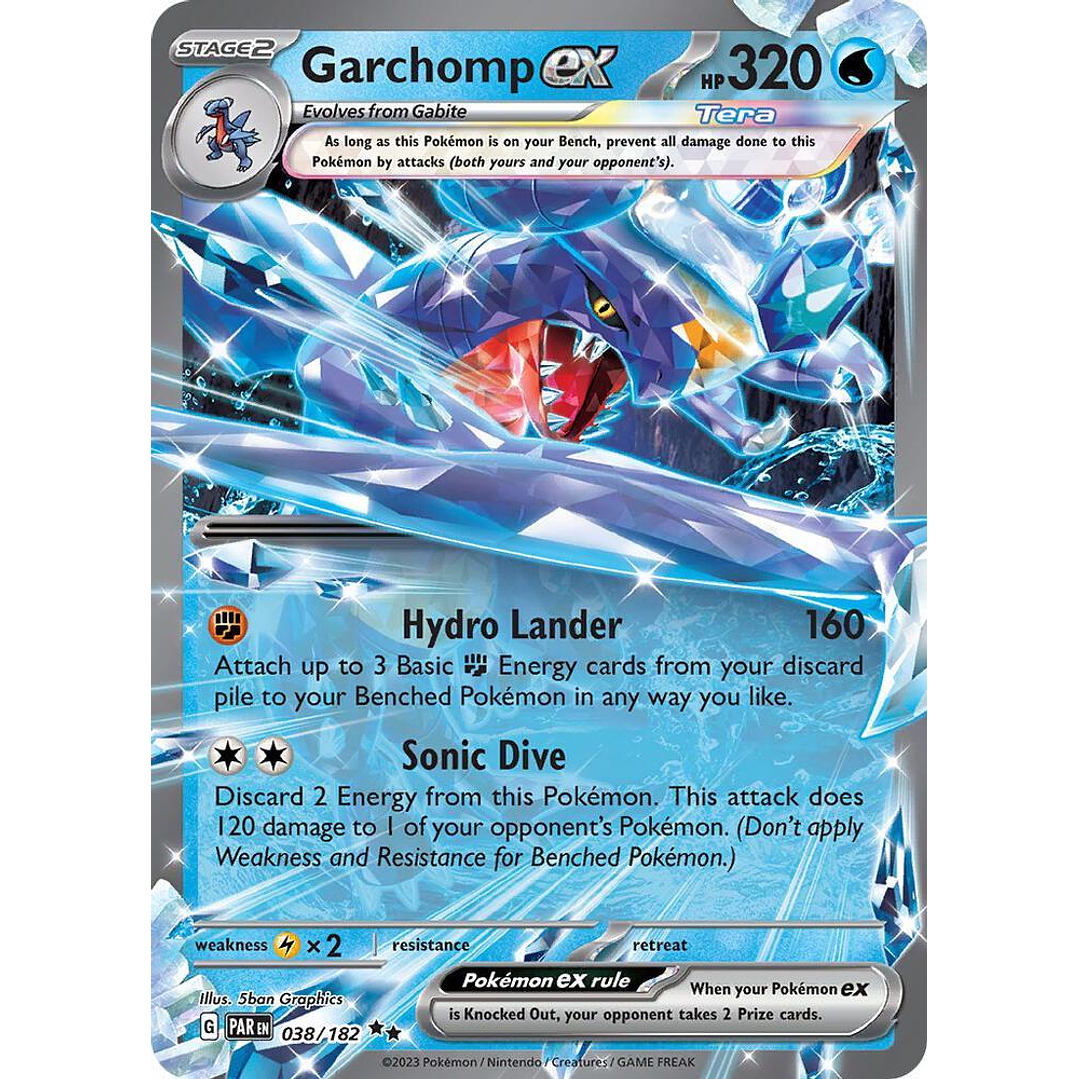 Garchomp ex #38/182 Pokémon Paradox Rift 1