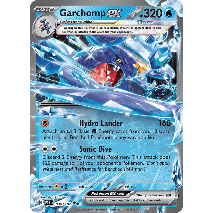 Garchomp ex #38/182 Pokémon Paradox Rift 1