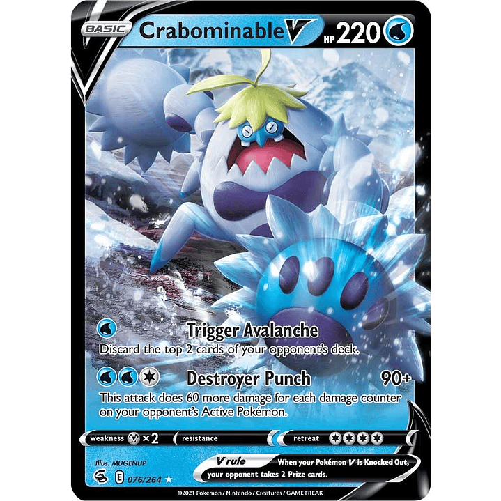 Crabominable V #76/264 Pokémon Fusion Strike 1
