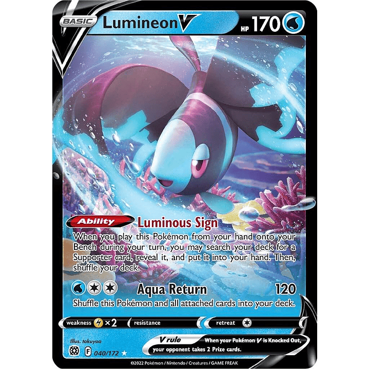 Lumineon V #40/172 Pokémon Brilliant Stars 1