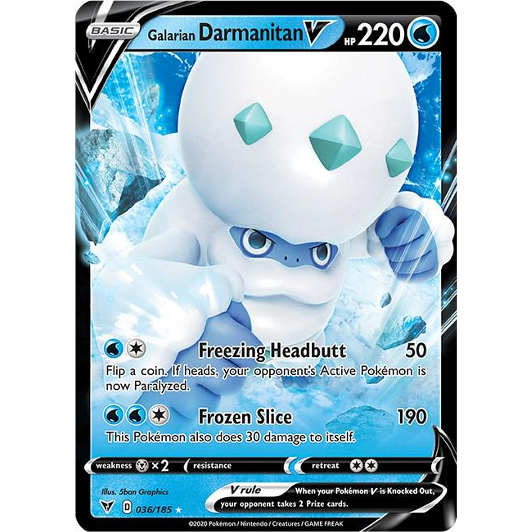 Galarian Darmanitan V #36/185 Pokémon Vivid Voltage 1
