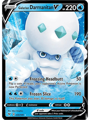 Galarian Darmanitan V #36/185 Pokémon Vivid Voltage