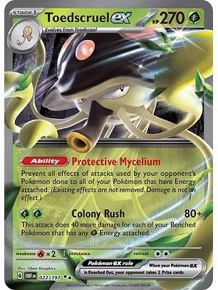 Toedscruel ex #22/197 Pokémon Obsidian Flames