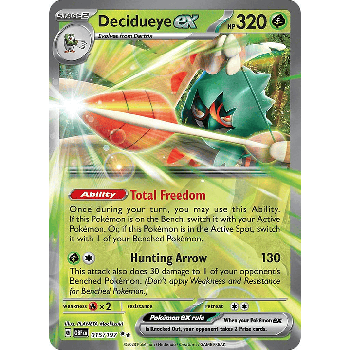 Decidueye ex #15/197 Pokémon Obsidian Flames 1