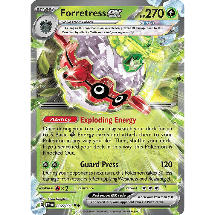 Forretress ex #2/91 Pokémon Paldean Fates 1