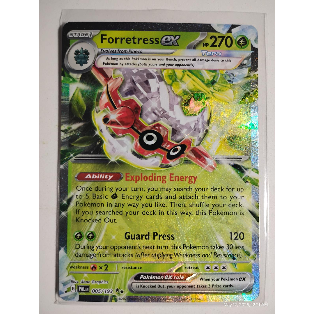 Forretress ex #5/193 Pokémon Paldea Evolved 1