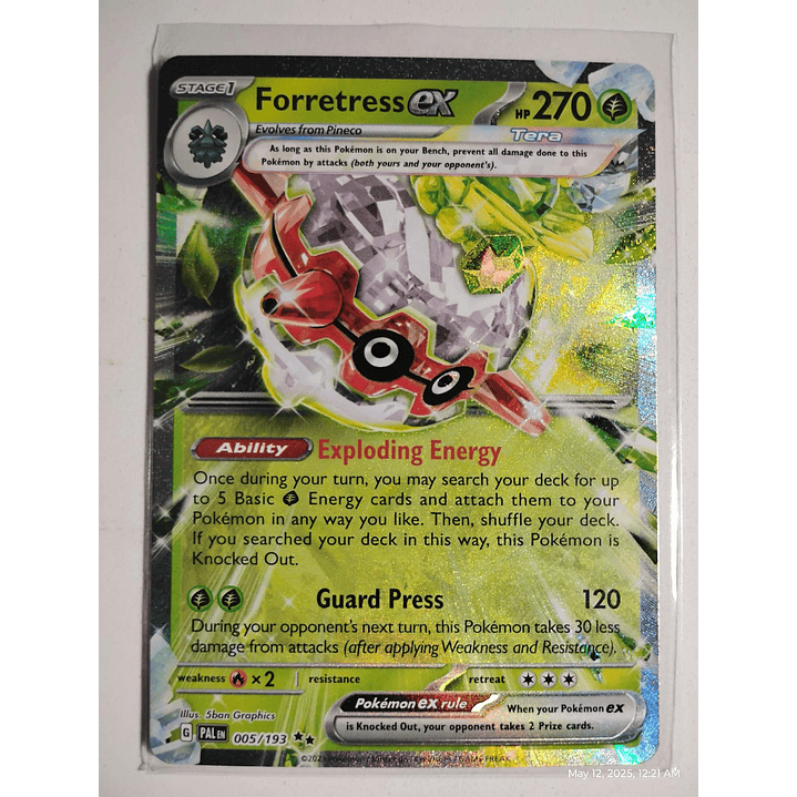 Forretress ex #5/193 Pokémon Paldea Evolved 1