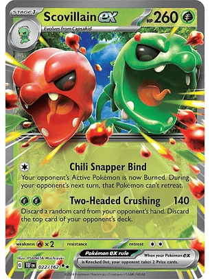 Scovillain ex #22/162 Pokémon Temporal Forces