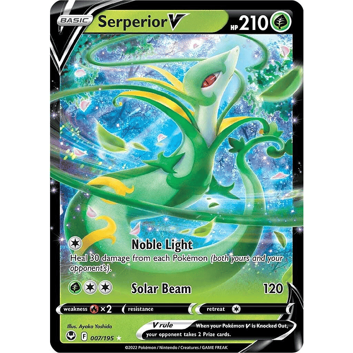 Serperior V #7/195 Pokémon Silver Tempest 1