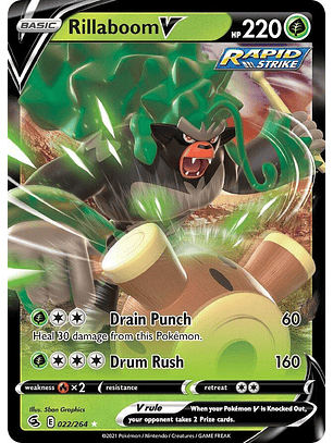 Rillaboom V #22/264 Pokémon Fusion Strike