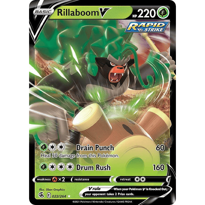 Rillaboom V #22/264 Pokémon Fusion Strike 1