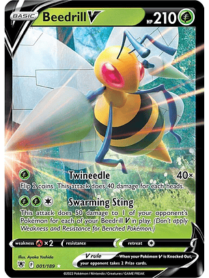 Beedrill V #1/189 Pokémon Astral Radiance