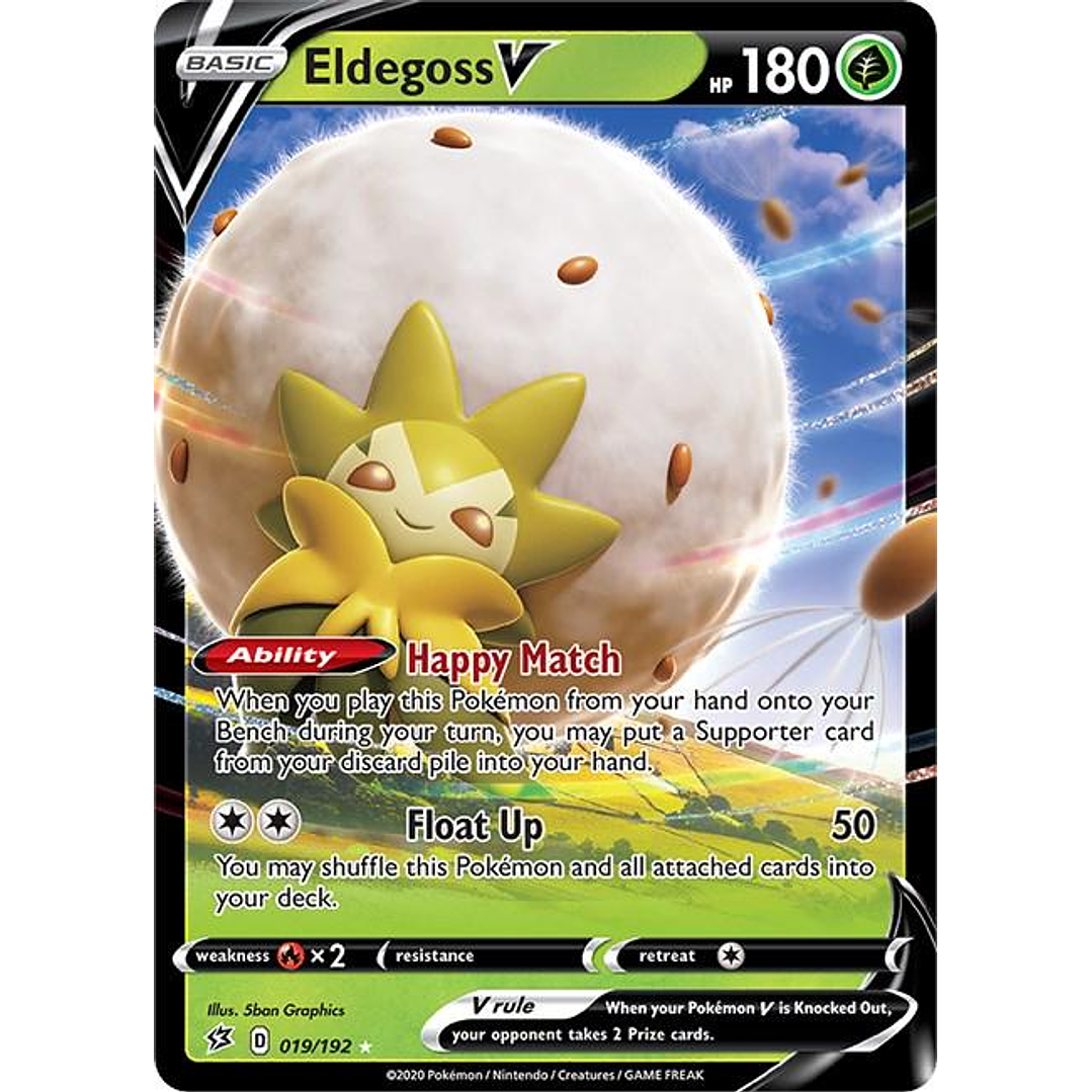 Eldegoss V #19/192 Pokémon Rebel Clash 1