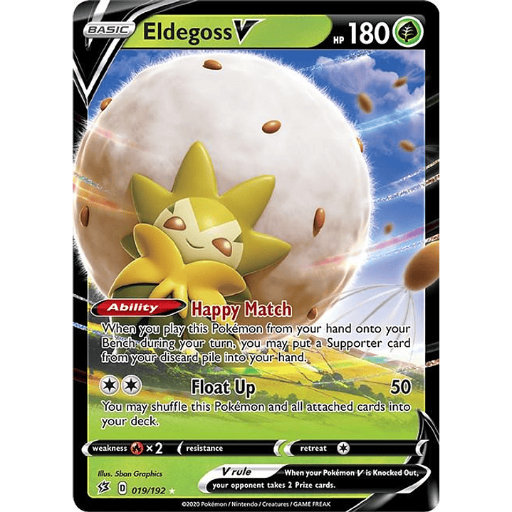 Eldegoss V #19/192 Pokémon Rebel Clash 1