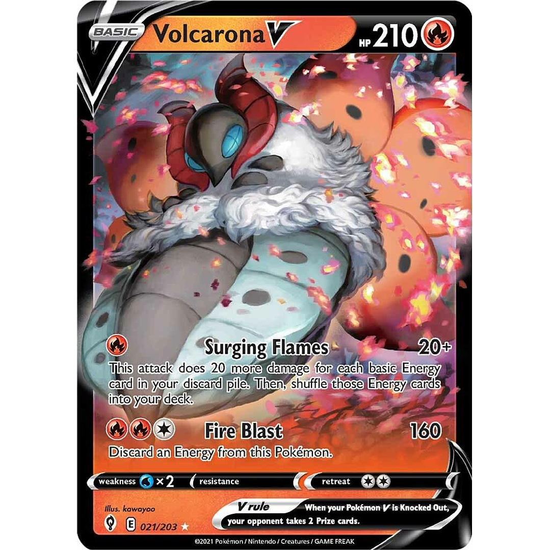 Volcarona V #21/203 Pokémon Evolving Skies 1