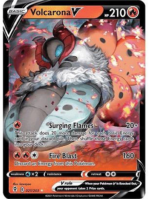 Volcarona V #21/203 Pokémon Evolving Skies