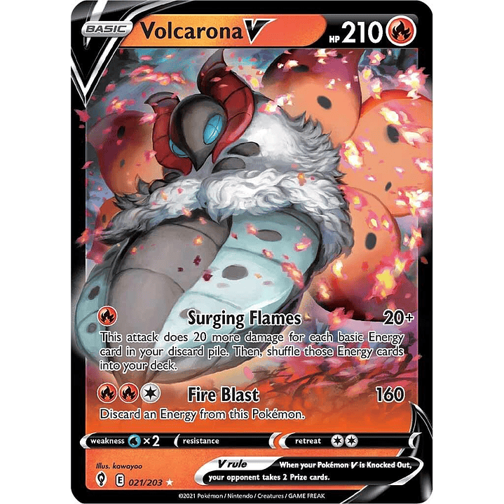 Volcarona V #21/203 Pokémon Evolving Skies 1