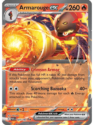 Armarouge ex [Holo] #27/182 Pokémon Paradox Rift