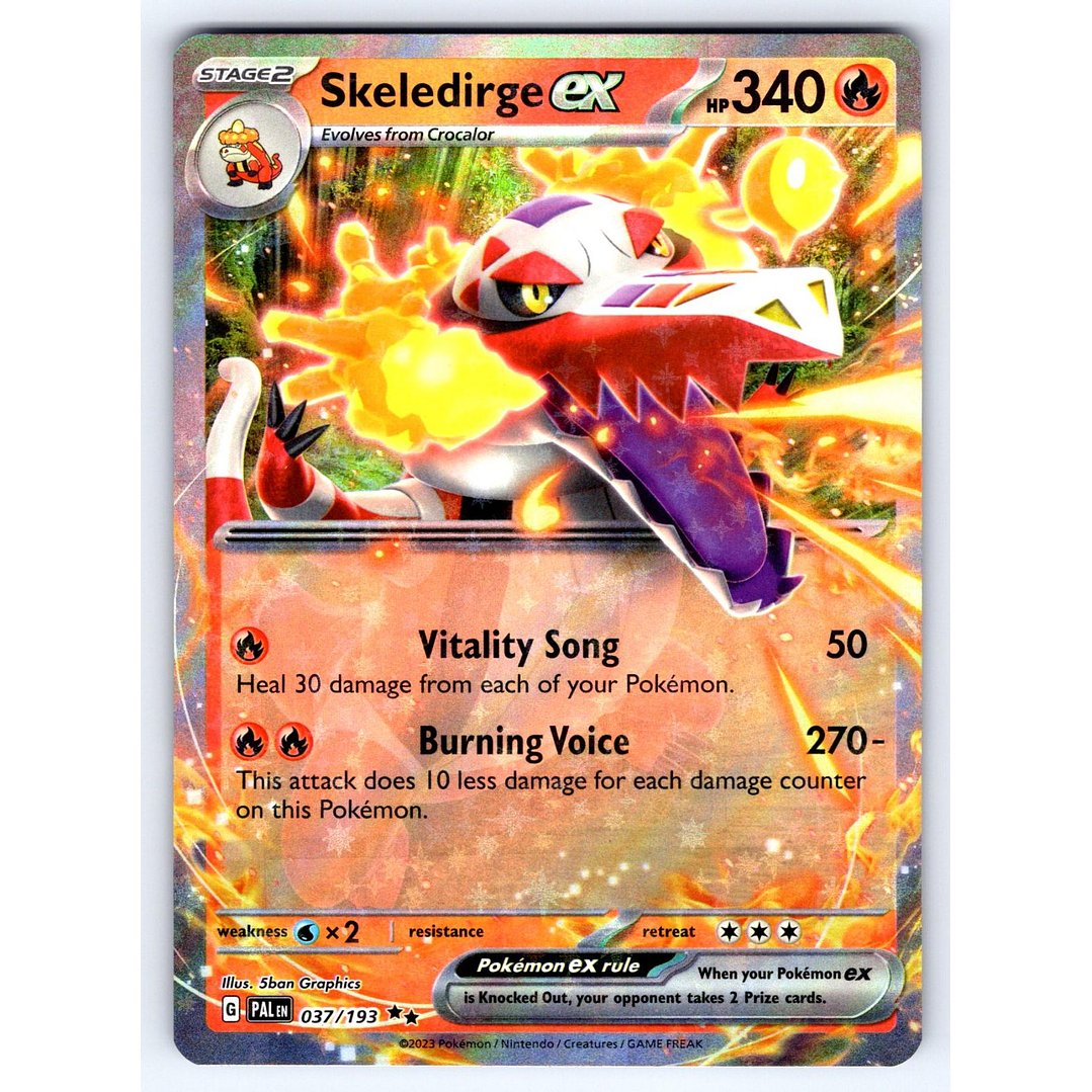 Skeledirge ex #37/193 Pokémon Paldea Evolved 1