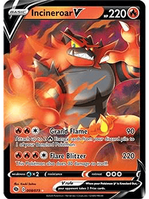 Incineroar V #8/73 Pokémon Champion's Path