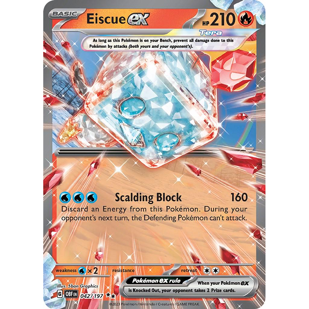 Eiscue ex #42/197 Pokémon Obsidian Flames 1