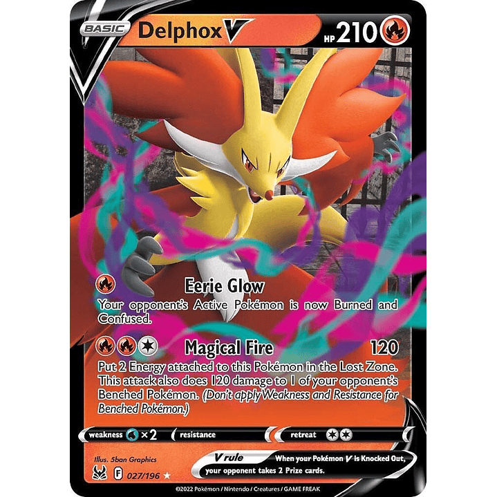 Delphox V #27/196 Pokémon Lost Origin 1