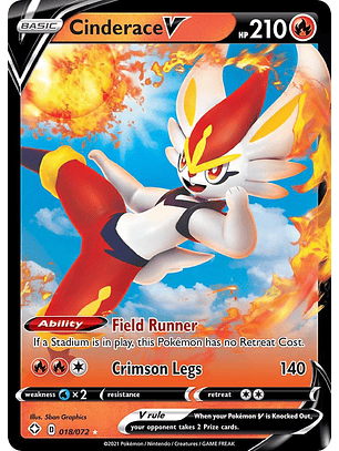 Cinderace V #18/72 Pokémon Shining Fates
