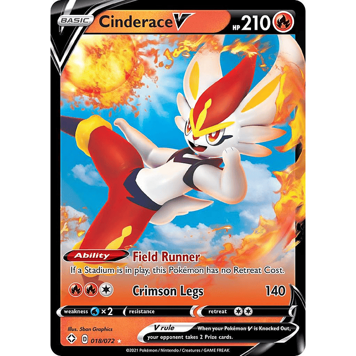 Cinderace V #18/72 Pokémon Shining Fates 1