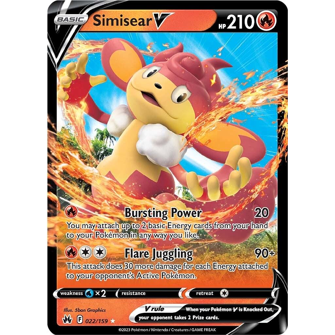 Simisear V #22/159 Pokémon Crown Zenith 1
