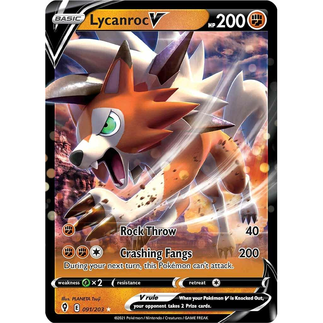 Lycanroc V #91/203 Pokémon Evolving Skies 1