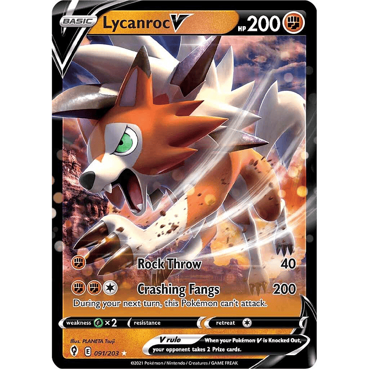 Lycanroc V #91/203 Pokémon Evolving Skies 1