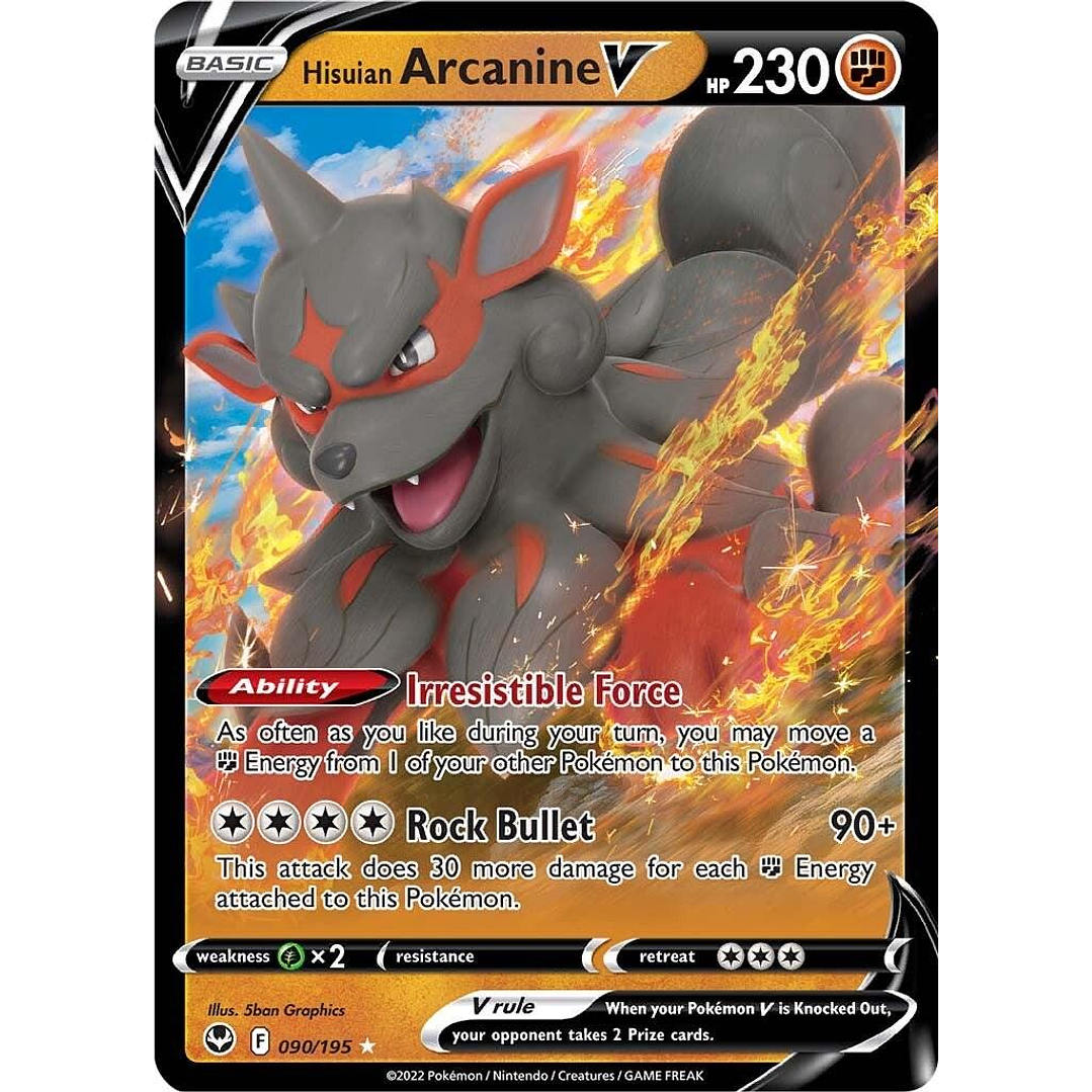 Hisuian Arcanine V #90/195 Pokémon Silver Tempest 1