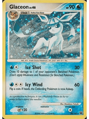 Glaceon [Cosmos Holo] #20/100 Pokémon Majestic Dawn