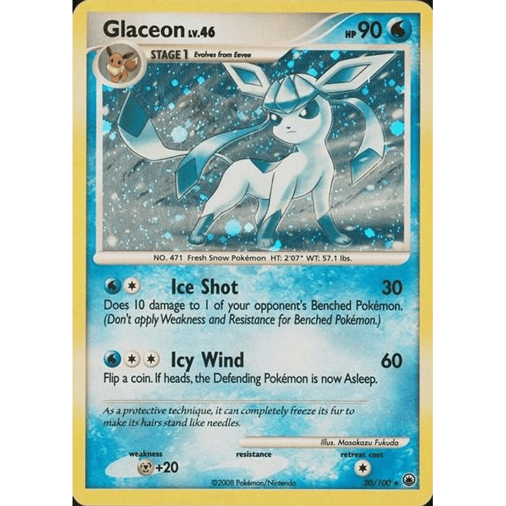 Glaceon [Cosmos Holo] #20/100 Pokémon Majestic Dawn 1