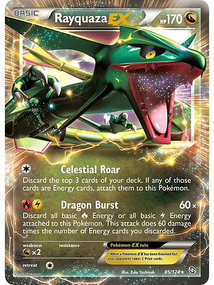 Rayquaza EX #85/124 Pokémon Dragons Exalted