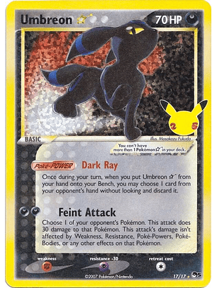 Umbreon #17/17 Pokémon Celebrations