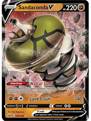 Sandaconda V #89/198 Pokémon Chilling Reign