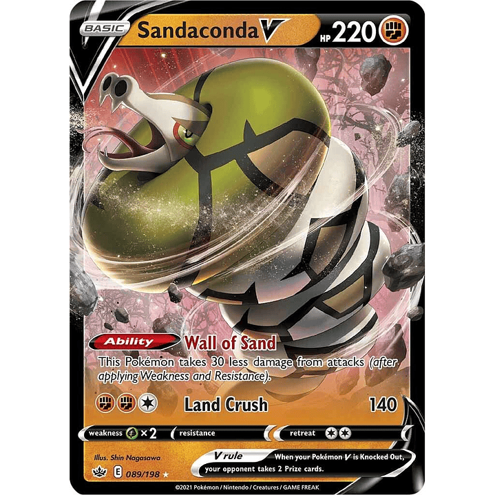Sandaconda V #89/198 Pokémon Chilling Reign 1