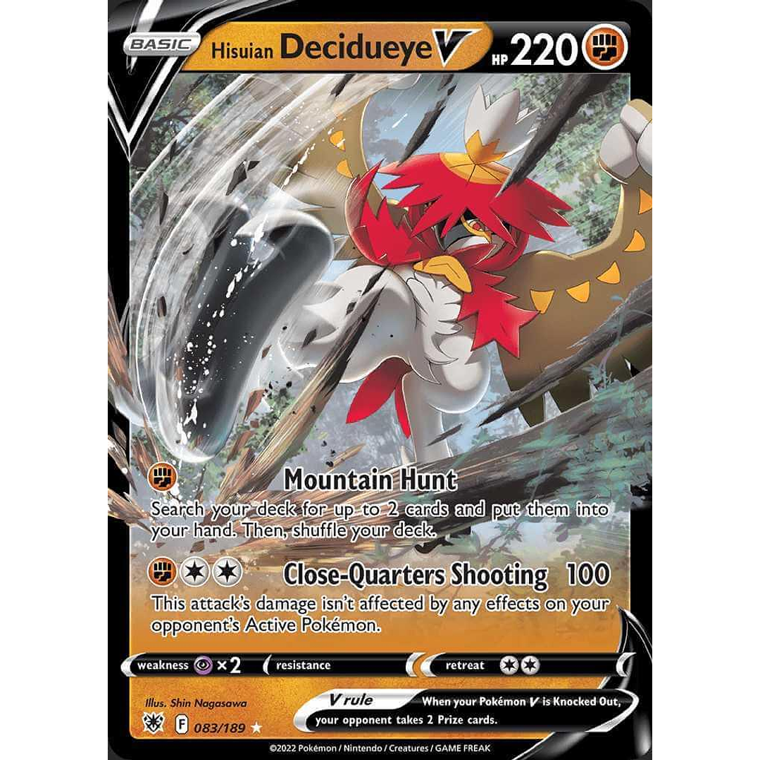 Hisuian Decidueye V #83/189 Pokémon Astral Radiance 1