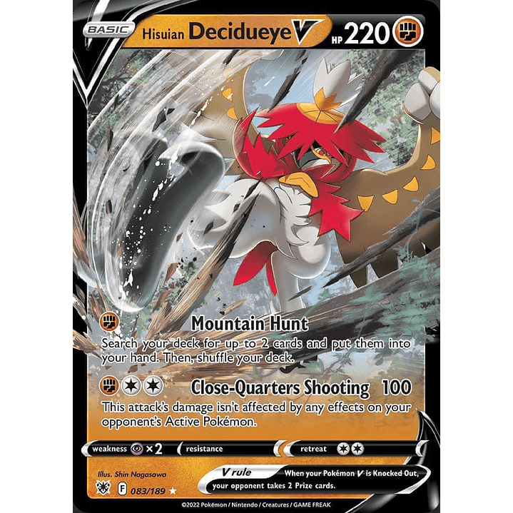 Hisuian Decidueye V #83/189 Pokémon Astral Radiance 1