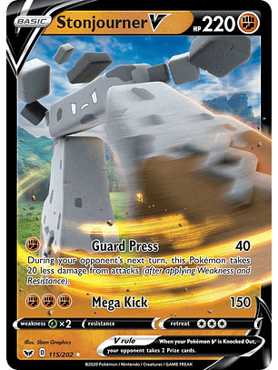 Stonjourner V #115/202 Pokémon Sword & Shield