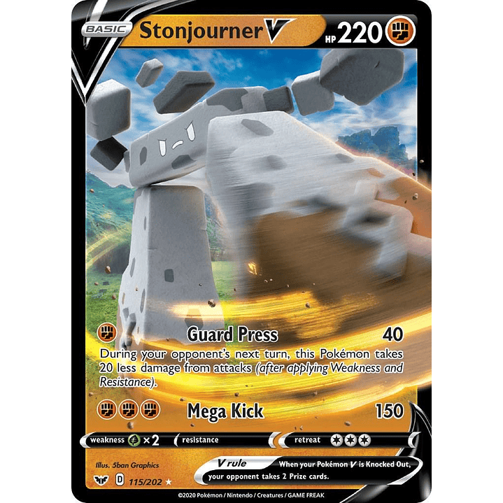 Stonjourner V #115/202 Pokémon Sword & Shield 1