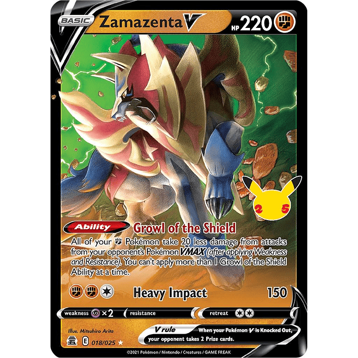 Zamazenta V #18/25 Pokémon Celebrations 1